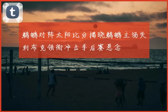 鹈鹕对阵太阳比分揭晓鹈鹕主场失利布克领衔冲击季后赛悬念